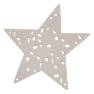 Wanneneinlage Stern grau Kunststoff