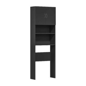 Waschmaschinenschrank schwarz B/H/T: ca. 64x190x24 cm