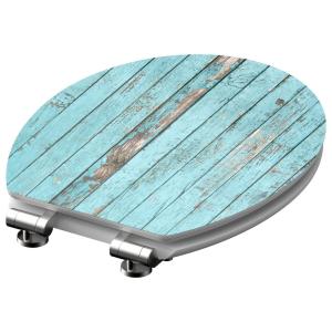 WC-Sitz Blue Wood MDF B/H/L: ca. 6,8x49x38,5 cm