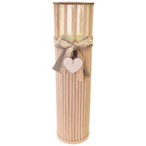 Windlicht natur Bambus H/D: ca. 58x15 cm