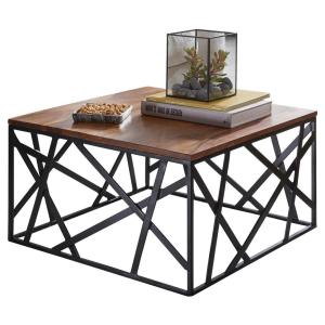 Wohnling Couchtisch natur schwarz Echtholz Eisen B/H/T: ca.…