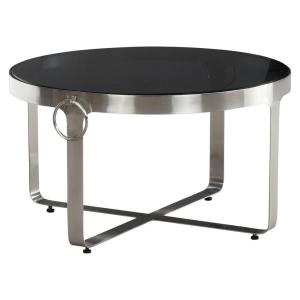 Wohnling Couchtisch schwarz Metall Glas B/H/T: ca. 60x34x60…