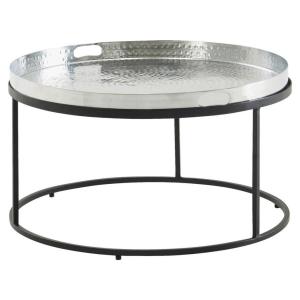 Wohnling Couchtisch silber B/H/T: ca. 62x36x62 cm