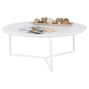 Wohnling Couchtisch weiß weiß MDF Metall B/H/T: ca. 80x33x8…