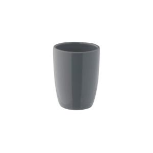 Zahnputzbecher anthrazit Keramik B/H/L: ca. 7,5x10,5x7,5 cm