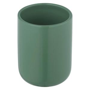 Zahnputzbecher grün Keramik H/D: ca. 10x8 cm