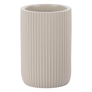 Zahnputzbecher sand Polyresin B/H: ca. 7,5x11,7 cm