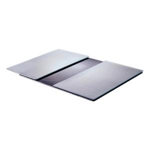 Zeller Herd-/Schneideabdeckplatten-Set Metall silber Glas B…