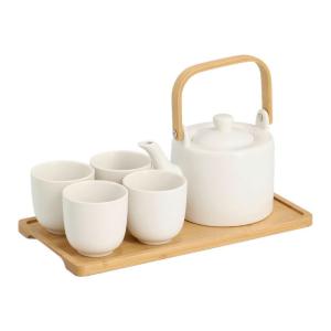 Zeller Tee-Set weiß Steingut 6 tlg.