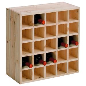 Zeller Weinregal für 25 Flaschen natur Holz B/H/L: ca. 25x5…